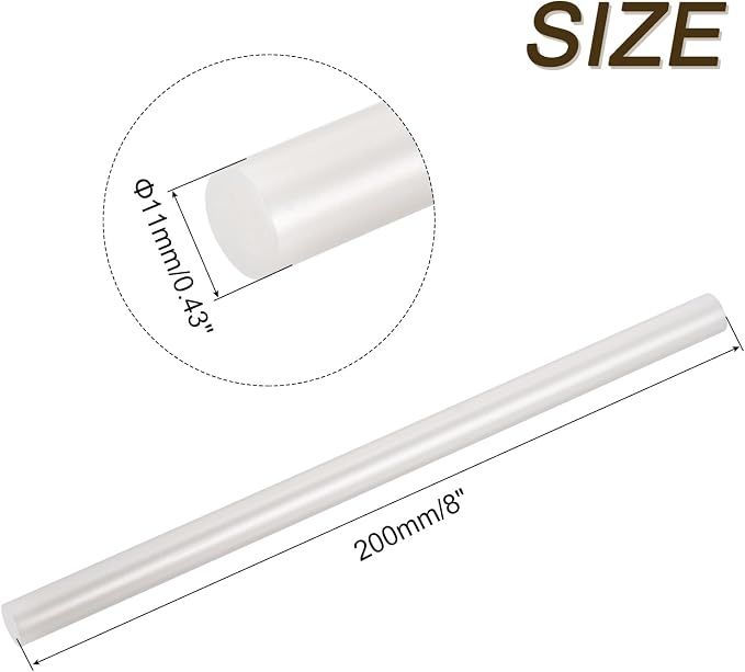 uxcell 30pcs Full Size Hot Glue Gun Sticks 8-inch x 0.43-inch High Sticky Large - Image 2