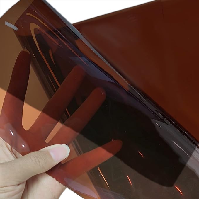 HYANG Darkbrown Transparent PVC Super Clear Holographic Vinyl Faux Leather - Image 2