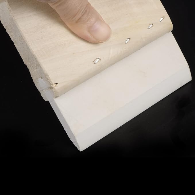 HARFINGTON Screen Printing Squeegee 2 Inch 65 Durometer Rubber Blade Wooden - Image 4