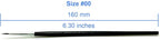 50 Pcs Fine Detail Synthetic Paint Brush Set, Pointed Round Size #00 Small | - Image 3