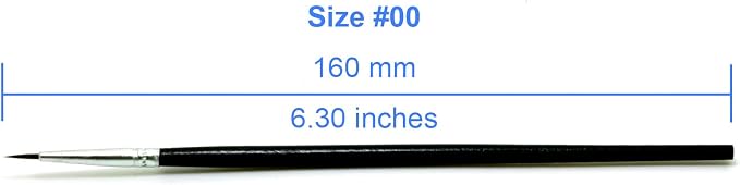 50 Pcs Fine Detail Synthetic Paint Brush Set, Pointed Round Size #00 Small | - Image 3