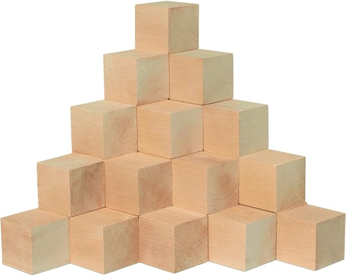 DIY Wood Cubes 2-inch, Wood Blocks by Woodpeckers
