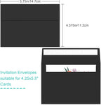 70 Packs of Invitation Envelopes, A2 Envelopes Black, Postcard Envelopes - Image 2