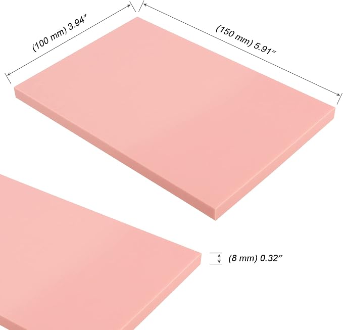 MOUYAT 20 Pack 4 x 6 Inch Pink Rubber Carving Blocks, Rubber Linoleum Block - Image 2