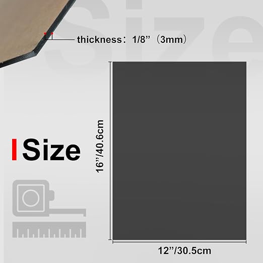 KINLINK 12x16 Plexiglass Sheets 1/8 inch Thick - 3mm Black Transparent Cast - Image 2