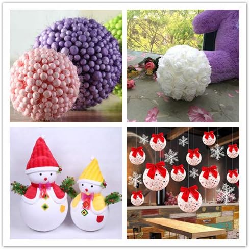 Crafjie Craft Foam Balls 2.75 Inches in Diameter 6-Pack, Smooth Polystyrenets - Image 4