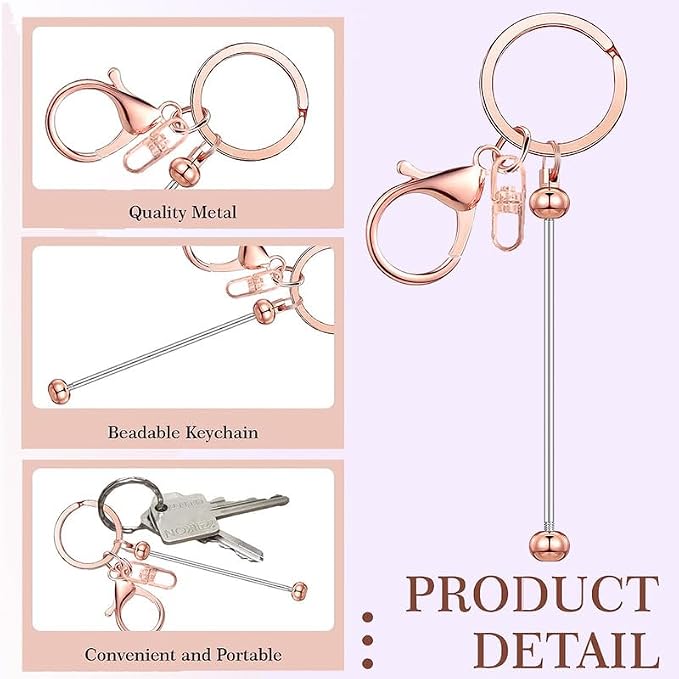 6 Pcs Beadable Keychain Bars Bulk - Image 3