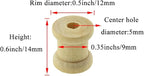 HAHIYO 0.6Inch 70pcs Natural Wood Unfinished Wooden Empty Thread Spool Smooth - Image 2