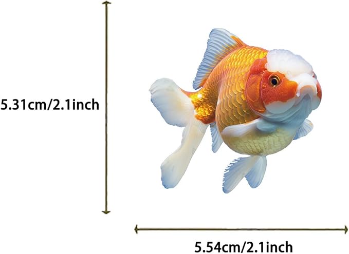 50 Pieces Goldfish Stickers for Scrapbooking, Self-Adhesive Scrapbooking Koi - Image 5