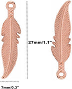 ALIMITOPIA 100pcs Alloy Feather Charms Pendants Easter Angel Wing Feather - Image 2