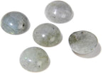 20pcs 16mm Natural Stone No Hole White Labradorite Semicircle Smooth Cabochons by 2TTFishoo