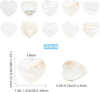 SUNNYCLUE 1 Box 20Pcs Heart Shape Shell Charms Freshwater Shell Pendants - Image 2