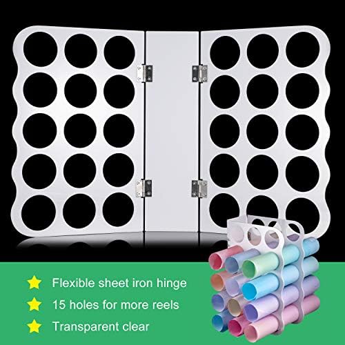 Outus Vinyl Storage Rack Acrylic 15 Holes Vinyl Roll Holder Craft Paper Storage - Image 3