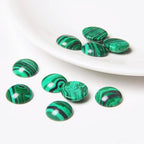 20pcs 16mm Natural Stone No Hole Malachite Semicircle Smooth Cabochons Beads - Image 3