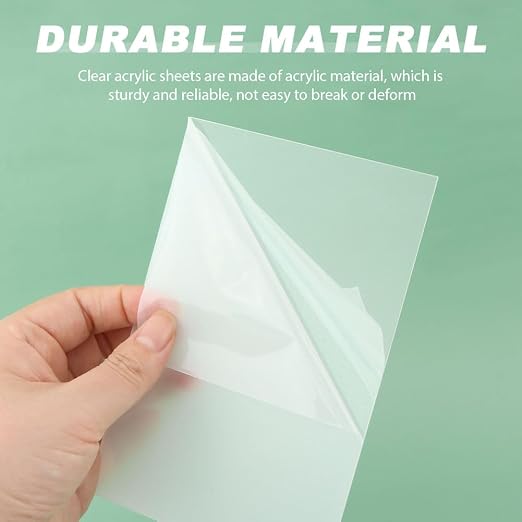 10pcs Clear Acrylic Perspex Sheets, Transparent Acrylic Sheet, 1mm Thick 10 x - Image 7