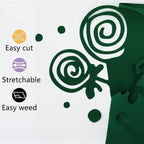guangyintong Dark Green Heat Transfer Vinyl HTV Rolls, Glossy Surface HTV Vinyl - Image 3