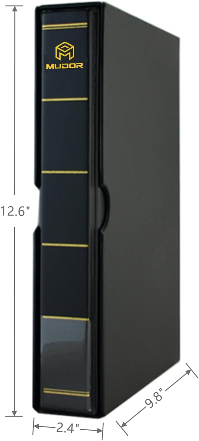 MUDOR Stamp Binder with Slipcase, Empty Stamp Collecting Albums, Stamp Stockbook - Image 2
