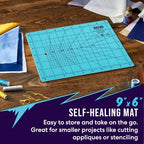 Zoid 9" x 6" Self-Healing Cutting Mat, PVC Grid Mat, Crafting and Sewing Mat - Image 4