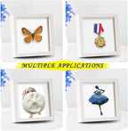 8x8 White Shadow Box Frame Display Case - Image 6