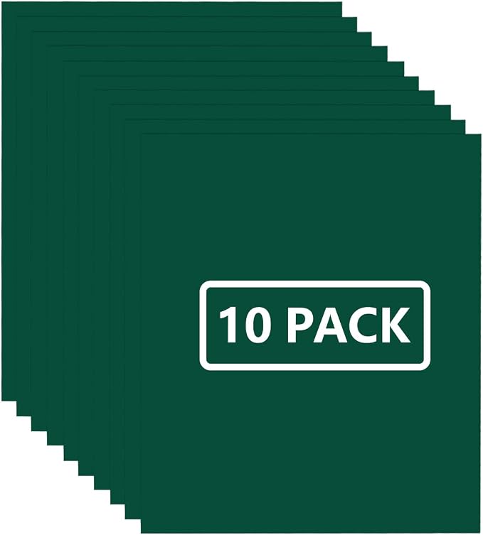FUNKAKA Green HTV Heat Transfer Vinyl Bundle, 10 Sheets Sticky HTV Vinyl by FUNKAKA