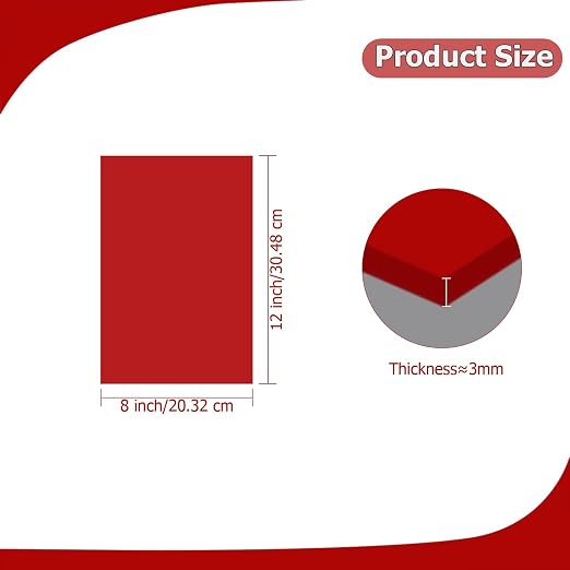 2 Pack 8'' x 12'' Translucent Red Acrylic Sheet, 3mm Thick Acrylic Plexiglass - Image 2