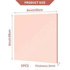5 Pcs 8 x8 Inch Rose Acrylic Mirror Sheet, 1/8 Inch Thick Opaque Glossy Mirror - Image 3