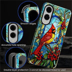 for Samsung Galaxy S25 Edge Case, Stained Glass Cardinal Bird Pattern Glossy 2 - Image 5
