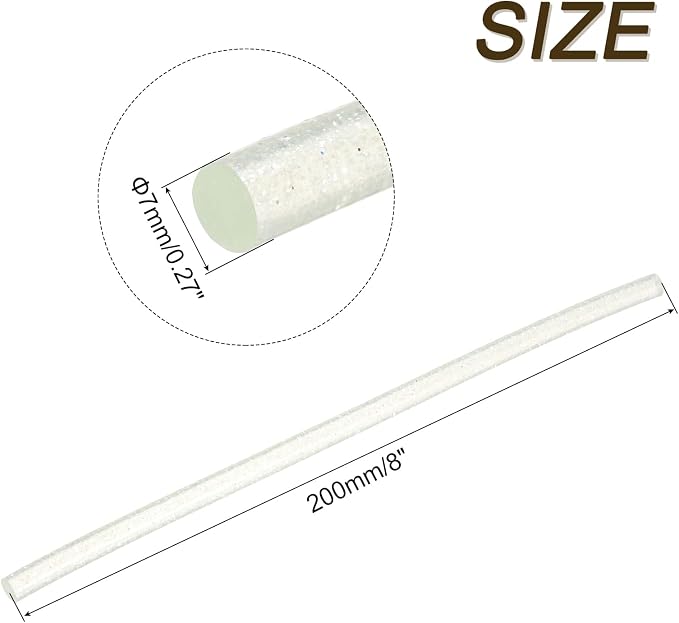 uxcell Mini Hot Glue Sticks for Glue Gun 7mm x 200mm Glitter Transparent Yellow - Image 2