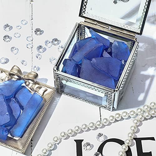 Jetec 11 oz Sea Glass for Crafts Pieces Decor Flat Frosted Sea Glass Vase - Image 3