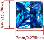 AierCrystal Aquamarine Color Cubic Zirconia Loose Beads Unset - Image 2