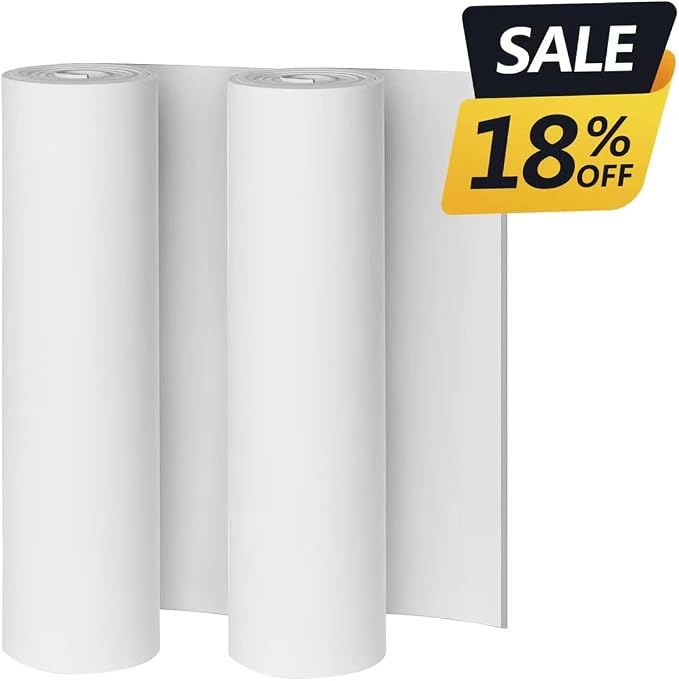2-Pack White Eva Foam Cosplay Sheets roll, Premium eva Craft Foam 5mm Thick - Image 2