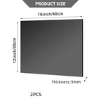 2 Pcs 12 x16 Inch Black Acrylic Mirror Sheet, 1/8 Inch Thick Opaque Glossy - Image 4