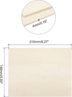 MECCANIXITY 3pcs Basswood Sheets 6 x 8 x 5/32 Inch Unfinished Wood Boards - Image 2