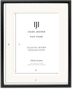 Isaac Jacobs 7x9 Black Metal Rope Border Picture Frame, Horizontal & Vertical - Image 3