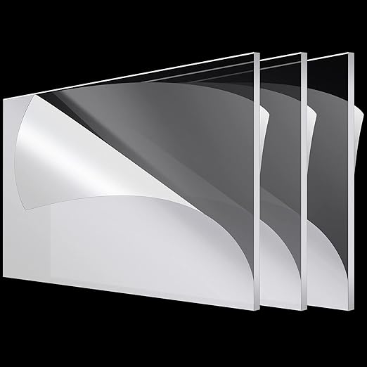 Roowest 3 Pcs 24'' x 36'', 1/8 Inch Thick Clear Acrylic Sheet Panels by Roowest