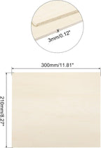 MECCANIXITY 3pcs Basswood Sheets 12 x 8 x 1/8 Inch Unfinished Wood Boards - Image 2