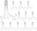 Artliving 5 Inch Clear Plastic Easels or Stand/Plate Holders to Display by Artliving