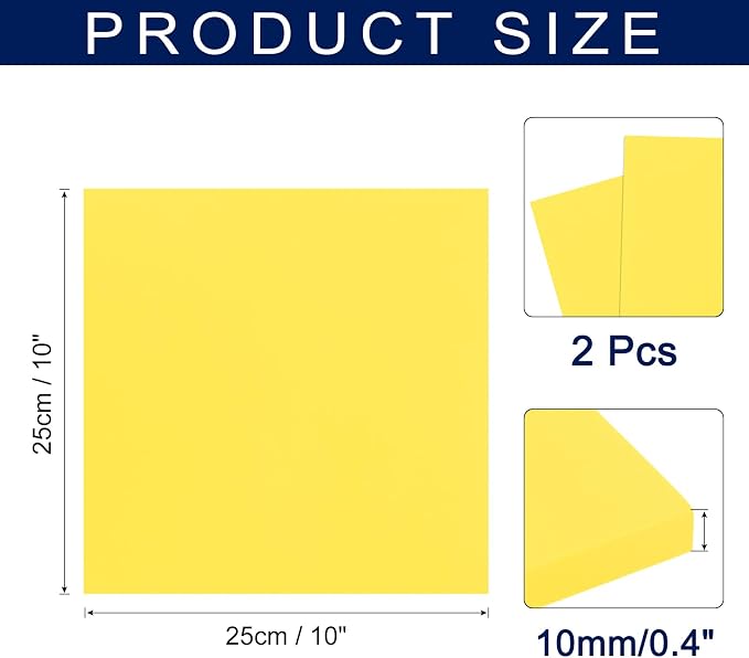 MECCANIXITY Foam Sheets Crafts 10x10 Inch 10mm EVA Craft Foam Paper Foam Sheets - Image 2