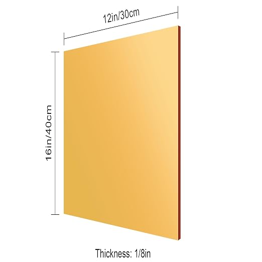 Gold Mirror Acrylic Sheets 12x16Inches, 6 Pack|1/8" Thick, Reflective Acrylic - Image 5