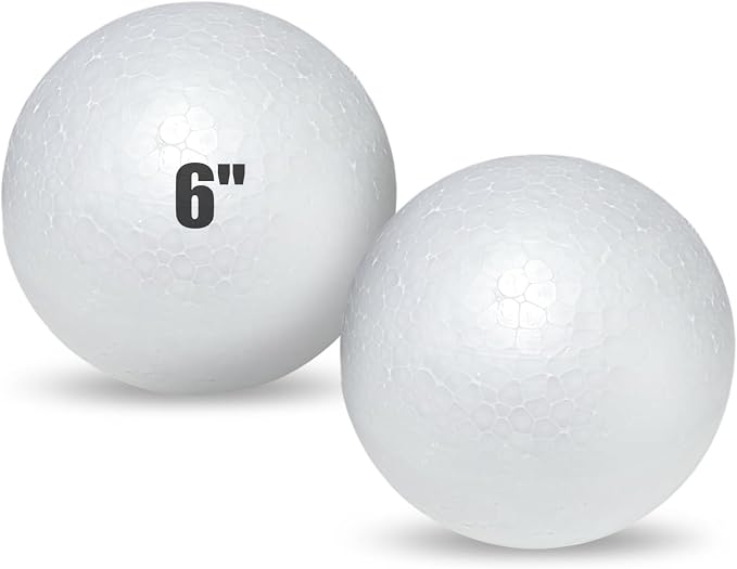 Styrofoam Balls 6 Inch, DIY Craft Giant Foam Ball by AHKUNMT