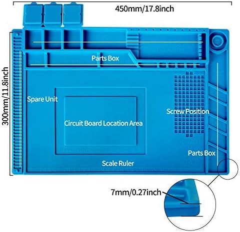 Kaisi S-160 Soldering Mat Insulation Silicone Magnetic Repair Work Station Mat - Image 2