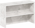 Furinno Helena Kitchen Counter Stackable Organizer Shelf, Marble White - Image 6
