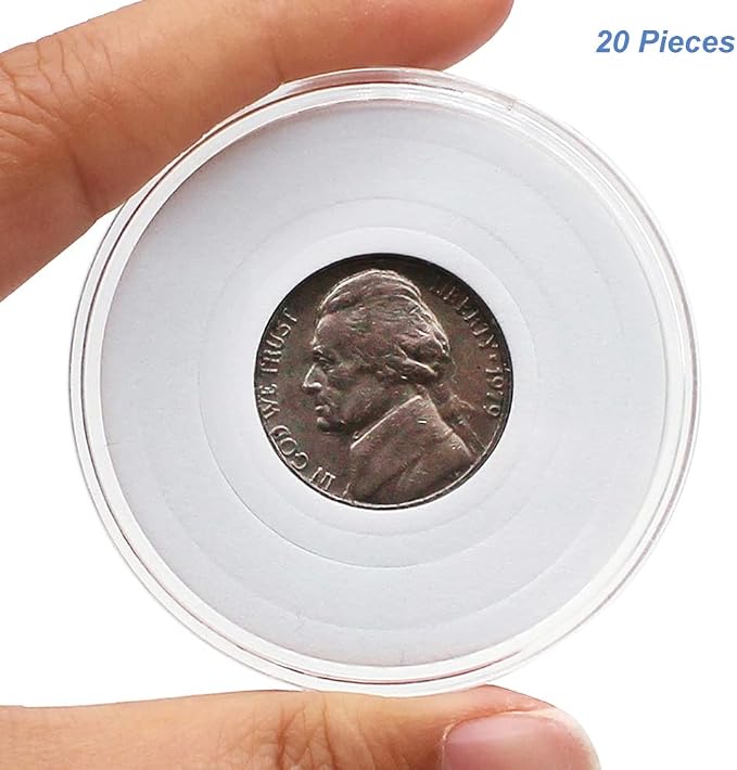 20pcs Clear Plastic Coin Capsules, Coin Collection Case of 5 Size - Image 6