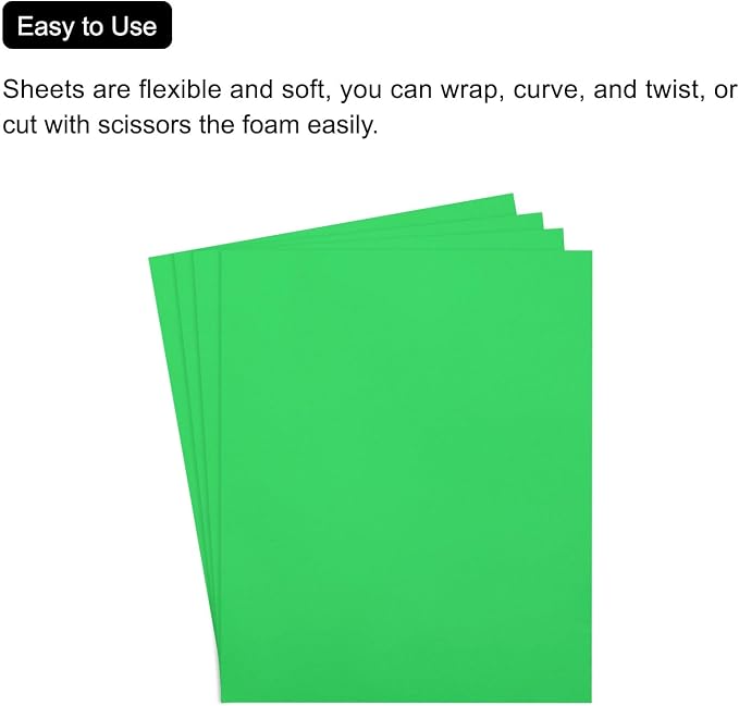 MECCANIXITY EVA Foam Sheets Bright Green 35.4 Inch x 19.7 Inch 2mm Thick Crafts - Image 4