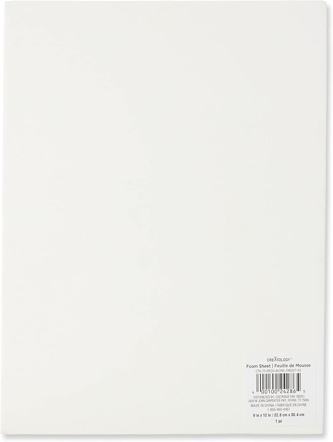 20 Pack: 9”; x 12”; White Thick Foam Sheet by Creatology™ - Image 2