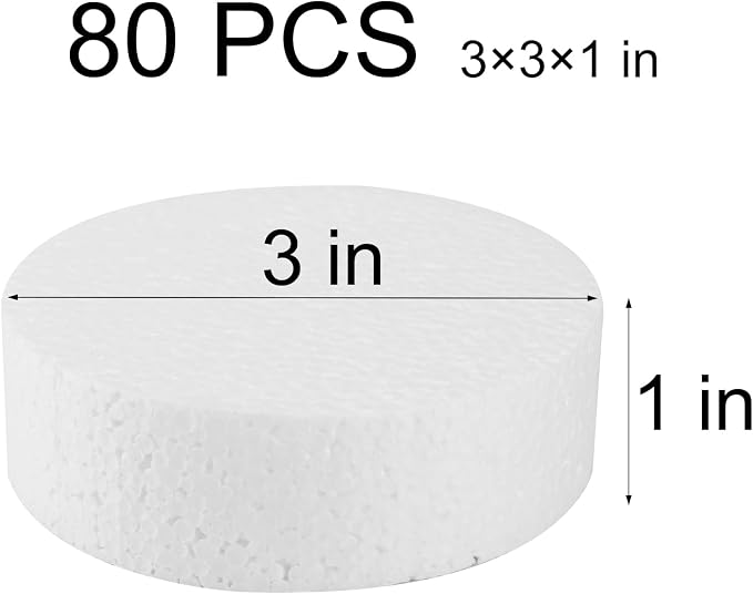 FFchuanhe 3 Inch 80-Pack Foam Circles - Image 2
