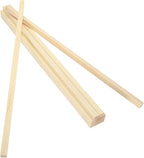 MECCANIXITY 10Pcs Wood Strips Slats, 3/8" x 3/8" x 16" Thin Wood Sticks Flat by MECCANIXITY