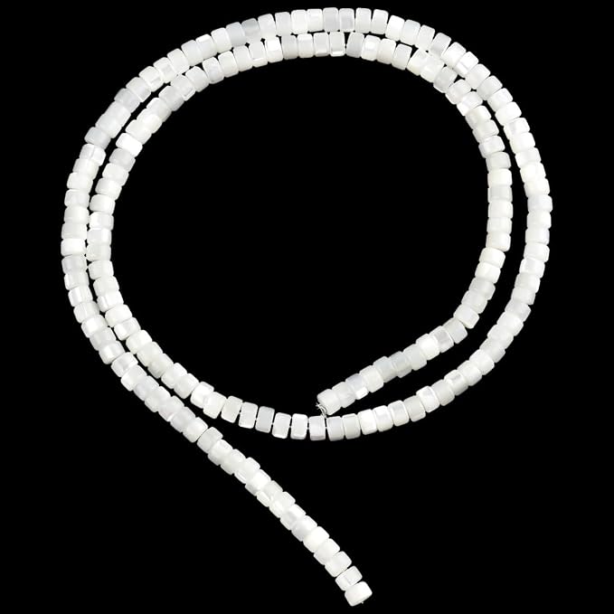 160pcs 4x2mm Natural Mother of Pearl Shell Heishi Disc Flat-Rondelle Spacer - Image 6