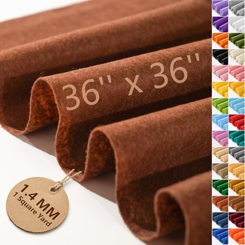 1.4mm Felt Fabric 36'' X 36'' Large Felt Sheets Soft Craft Felt by The Yard by FEIYAUMI