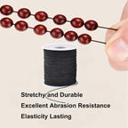 LUSTEMBER Elastic String for Bracelets, 1 mm x 110 Yards Sturdy Stretchy - Image 5